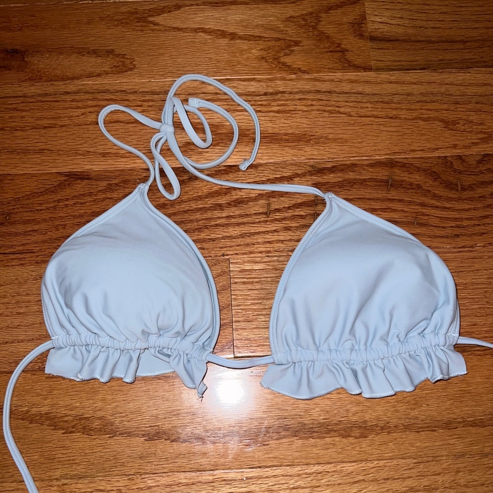Abercombie light blue bikini top never worn